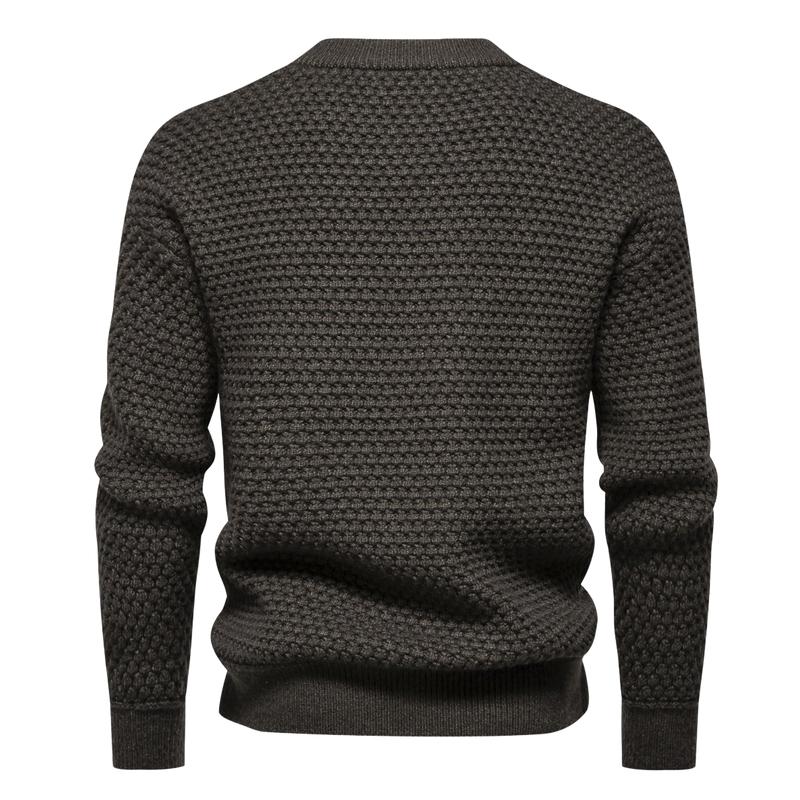 Men's Simple Round Neck Pullover Bottoming Sweater 79891558F