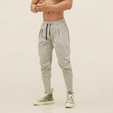 Men's Solid Elastic Waist Sports Fitness Pants 43202785Z