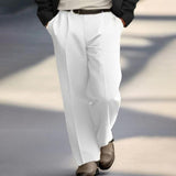 Men's Solid Color Loose Straight Suit Pants 46989607Z