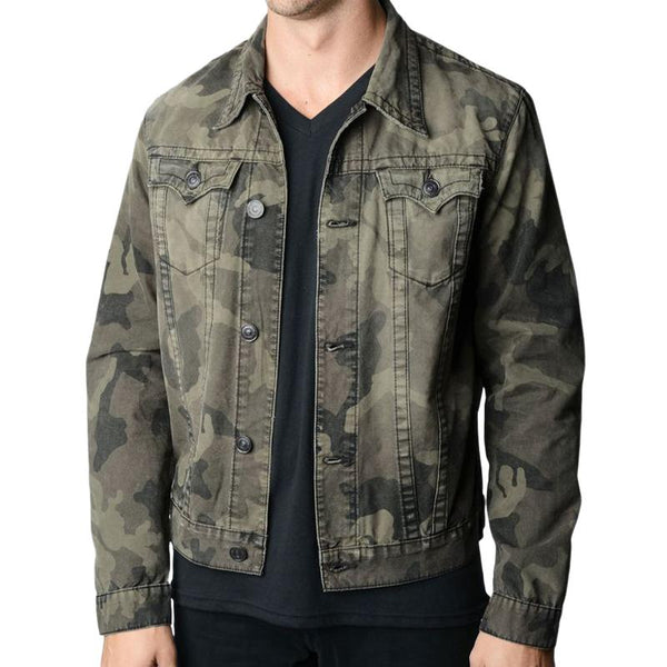 Men's Camouflage Denim Jacket 19234972U