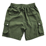 Men's Solid Color Multi-Pocket Cargo Shorts 32480917Y