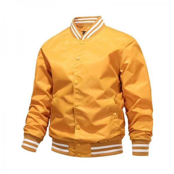 Men's Casual Stand Collar Baseball Collar Zipper Jacket 00981988M