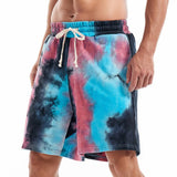 Men's Tie-dye Elastic Waist Straight Sports Shorts 46229263Z