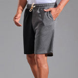 Men's Solid Cotton Elastic Casual Sports Shorts 09230851Z