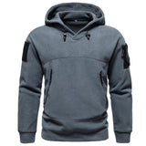 Men's Outdoor Polar Fleece Hooded Windproof Warm Sweatshirt 70031852Y