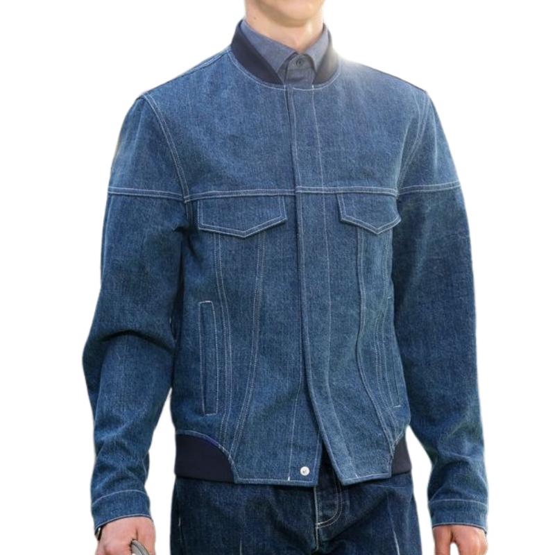 Men's Stylish Baseball Collar Denim Jacket 92429378F