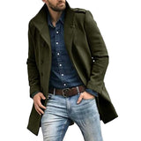 Men's Stand Collar Single Breasted Mid-length Coat 52031065Z