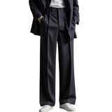 Men's Solid Color Loose Straight Suit Pants 93653429Z