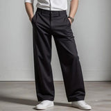 Men's Solid Color Loose Straight Suit Pants 62762310Z