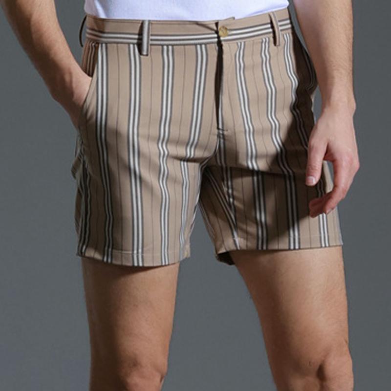 Men's Vintage Striped Straight Casual Shorts 70948698Z