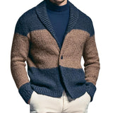 Men's Retro Casual Colorblock Knitted Cardigan 02778523TO