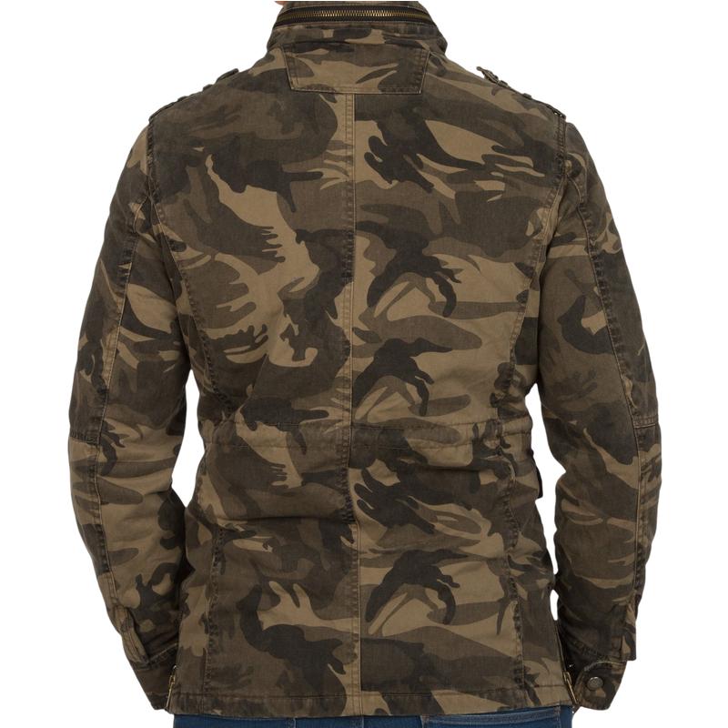 Men's Casual Stand Collar Camouflage Work Jacket 99666331F