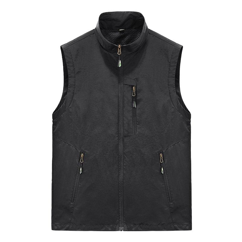 Men's Casual Outdoor Quick-drying Stand Collar Vest 85306716F