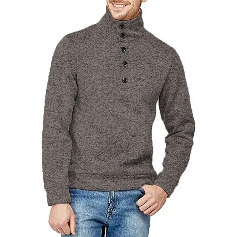 Men's Casual Retro Pullover Stand Collar Sweater 08906921TO