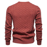 Men's Deer Embroidery Solid Color Crew Neck Sweater 48611583Y