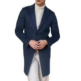 Men's Casual Mid-Length Woolen Single-Breasted Coat 01709100Y