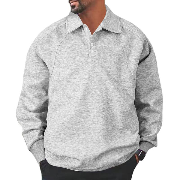 Men's Casual All-match Lapel Long-sleeved Sweatshirt 02681364F