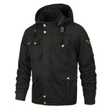 Men's Solid Casual Hooded Jacket 40677819U