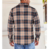 Men's Casual Plaid Long Sleeve Shirt 90326373Y