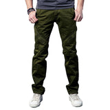 Men's Solid Color Multi-pocket Loose Casual Cargo Pants 93536290Z