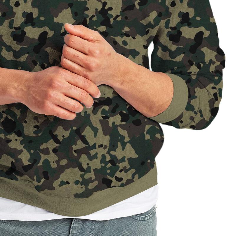 Men's Retro Casual Camouflage Print Crew Neck Sweatshirt 93616800TO