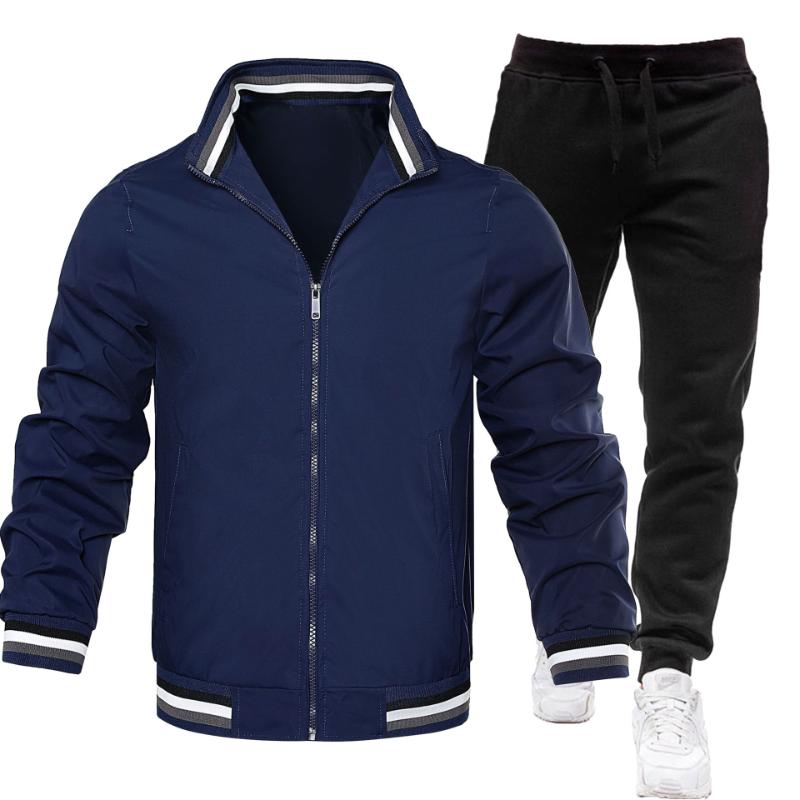 Men's Casual Sports Jacket and Trousers Two-piece Set 26440609F