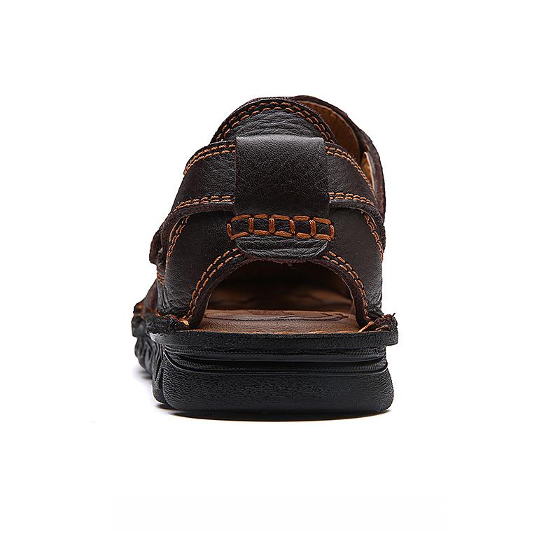 Men's Leather Sandals Casual Beach Shoes 57189079Z