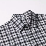 Men's Casual Brushed Plaid Long Sleeve Shirt 82349233Y