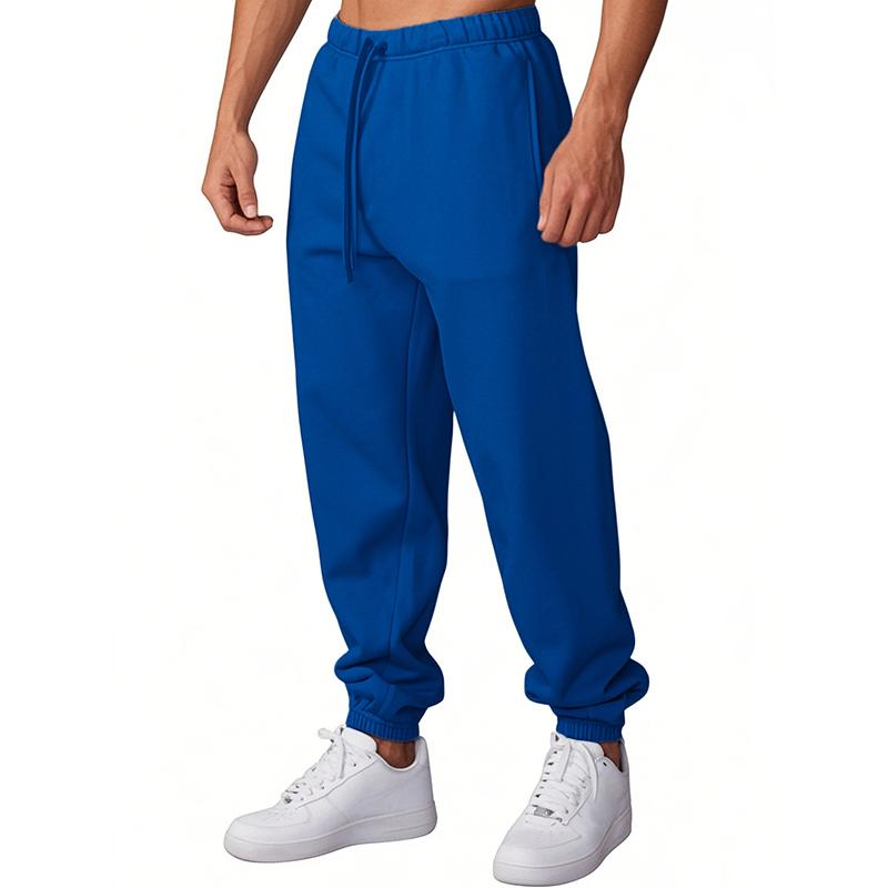 Pantaloni sportivi elastici in vita tinta unita da uomo 02786005Z