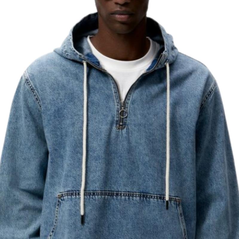 Men's Casual Fashion Denim Hoodie 28889891F