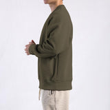 Men's Solid Color Waffle Round Neck Long Sleeve Sweatshirt 83359660Z