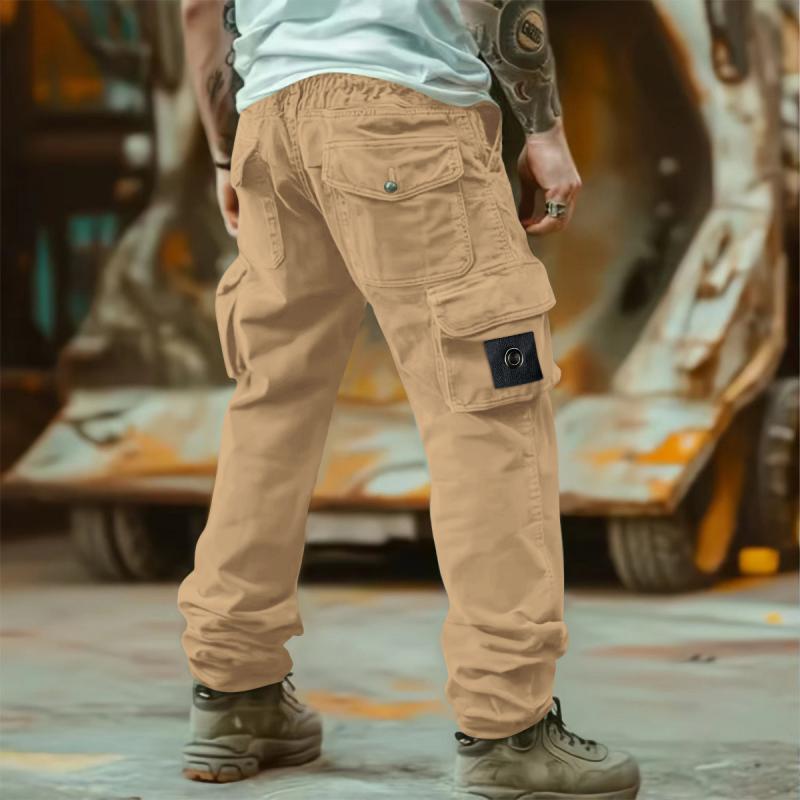 Men's Casual Outdoor Cotton Multi-Pocket Cargo Pants 81063696M