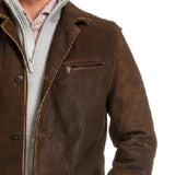 Men's Classic Blazer Collar Leather Jacket 32072595F