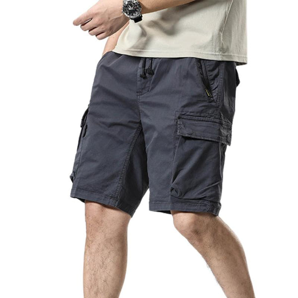 Men's Solid Multi-Pocket Cargo Shorts 78662174Y