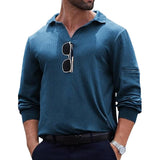 Men's  Long-sleeved Casual Knitted POLO Shirt 57878401X