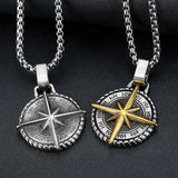 Vintage Casual Nautical Compass Necklace 79141445TO