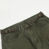 Men's Fashion Solid Loose Multi-pocket Straight Cargo Pants 47789380Z