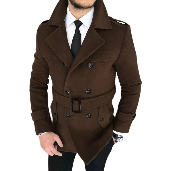 Men's Lapel Double-breasted Trench Coat 52368569U