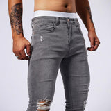 Men's Fashion Distressed Holes Casual Jeans 74899751Z