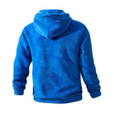 Men's Casual Solid Color Coral Fleece Loose Pullover Hoodie 67125056M