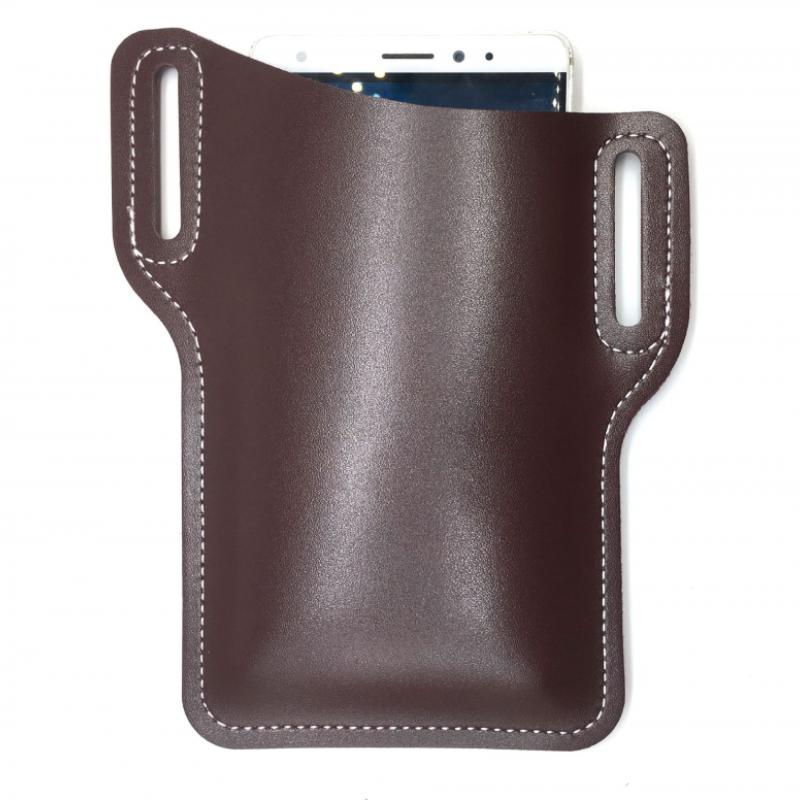 Men's Vintage Outdoor Genuine Leather Mobile Phone Waist Bag  55476577K