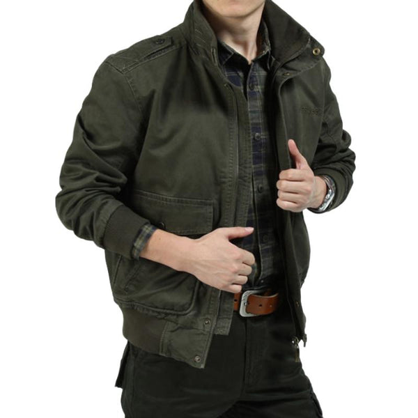 Men's Classic Casual Zipper Stand Collar Fleece Jacket 99942118K