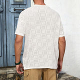 Men's Casual Loose Breathable Lapel Short Sleeve Shirt 29241599M