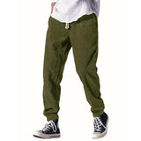 Men's Casual Thickened Waffle Warm Sports Pants 46141644M