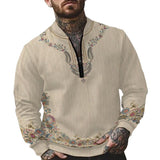 Men's Loose Zipper Printed Sweatshirt 39194548X