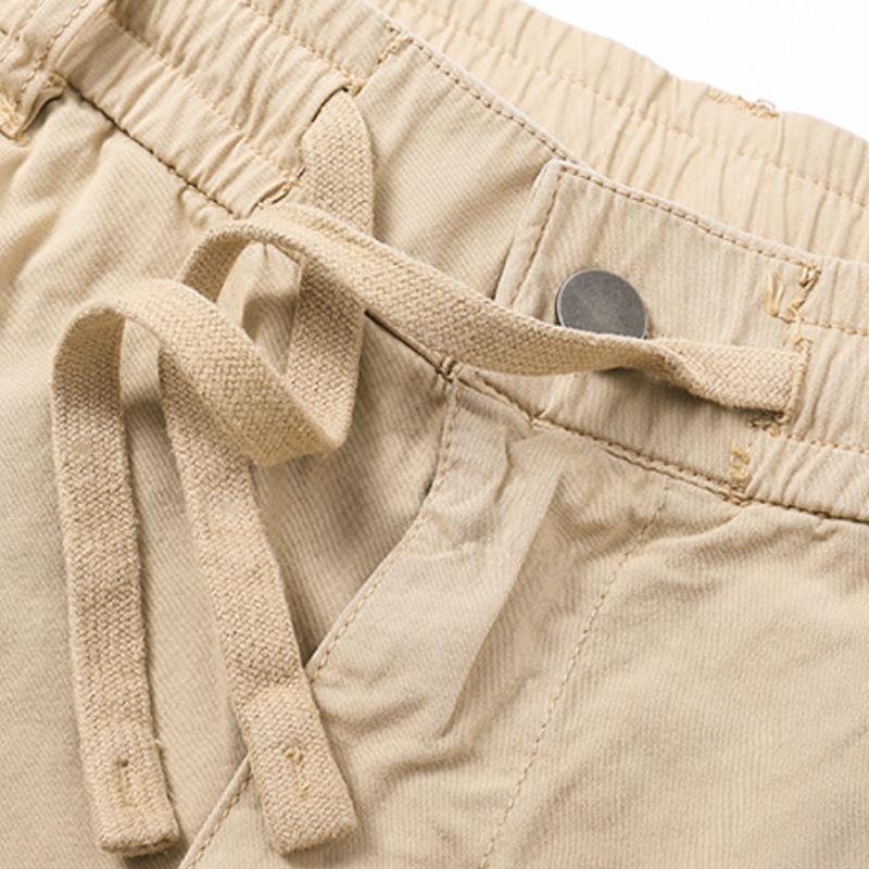 Men's Casual Outdoor Cotton Blend Multi-Pocket Cargo Shorts 61078918M