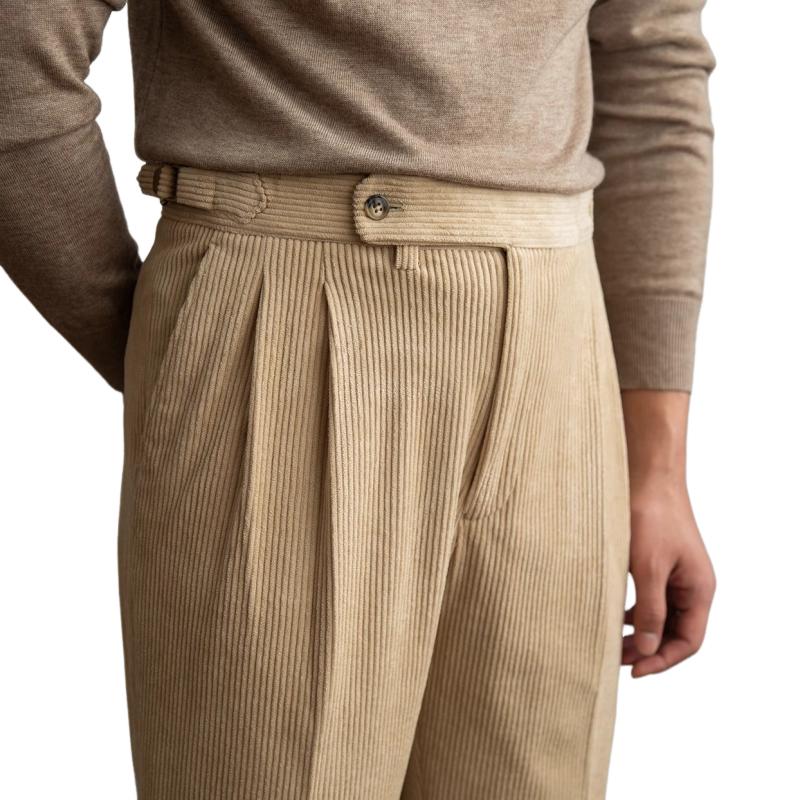 Pantalones napolitanos de pana vintage para hombre 89045032Y