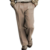 Men's Solid Color Loose Straight Suit Pants 46989607Z