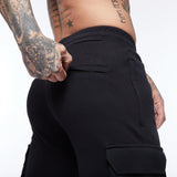 Men's Solid Color Multi-pocket Elastic Waist Sports Trousers 06988156Z