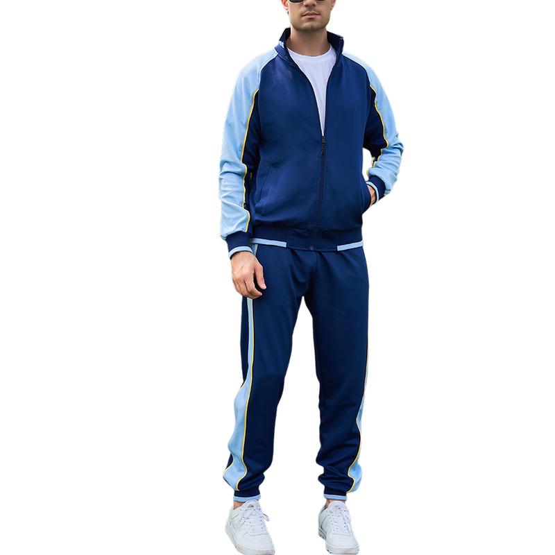 Men's Stand Collar Sweatshirt Trousers Sports Casual Set 90108588F